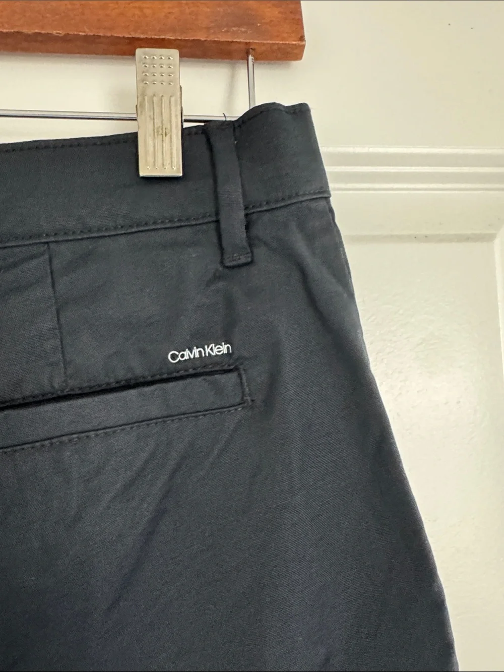 NWOT Calvin Klein Black Slim Fit Infinity Stretch Waist Dress Shorts 29